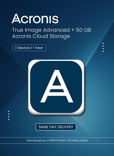 Acronis True Image Advanced 2025 + 50GB Cloud Storage   1 Device for 1 Year   Digital License   SAME DAY DELIVERY