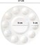 Mont Marte Round Artist Palette - 17cm, 11 Mixing Wells, Plastic, White, Multi-Compartment