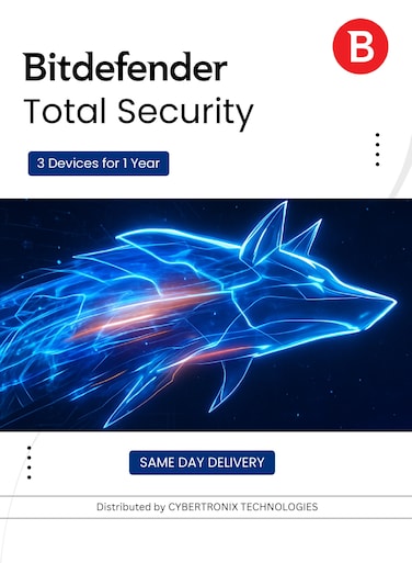 Bitdefender Total Security   3 Devices for 1 Year   Digital License   SAME DAY DELIVERY