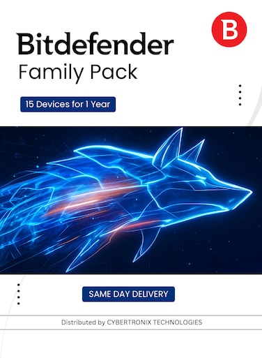 Bitdefender Family Pack   15 Devices for 1 Year   Digital License   SAME DAY DELIVERY