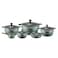 Arshia 12-piece Green Diamond Cookware Set