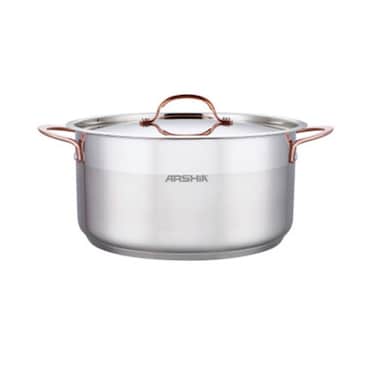 Arshia Stainless Steel Casserole with 2Lid 32cm