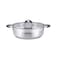Arshia Stainless Steel Frypan Double Handle with 2 Lids 32 cm