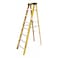 Stanley Fiberglass Step ladder, 7 Steps + Tool Holder, Lightweight, Safe for Electrical Work, Supports Up to 150 Kg