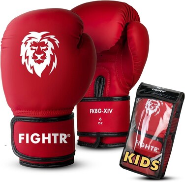 FIGHTR&reg; Kids Boxing Gloves and More Stability   Junior Boys and Girls   Boxing, MMA, Muay Thai, Kickboxing &amp; Martial Arts 04 06 oz   incl. Carry Bag

