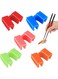 Azonee Chopstick Helper, 5 Pcs Reusable Chopsticks Helpers Training Chopstick Hinges Connector Training Chopstick for Adults, Beginner, Trainers or Learner (Multicolor)