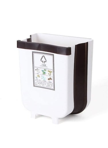 Hanging Trash Bin Compact Collapsible Garbage Pail for Kitchen or Bathroom Drawers