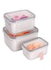 X spring Fridge Organizer with Lids, 3 Pack Fridge Organizer Containers, BPA-Free Refrigerator Organizer with Silicone Lids, for Rinsing and Storing Fruits Salad Lettuce Veggies (800/1700/3150ml)