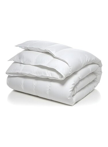White Duvet, Single Size 160x210 cm, 65 GSM Ultra-Light Summer Quilt, Thin Breathable Bedding for Hotels and Home Use Microfiber White