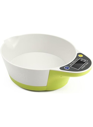Digital Food Scale with Bowl - Easy to Clean Kitchen Scale for Baking, Cooking, Salad and Weight Loss - Max 5KG Capacity - LCD Display - Grams and Ounces - Essential Kitchen Appliance