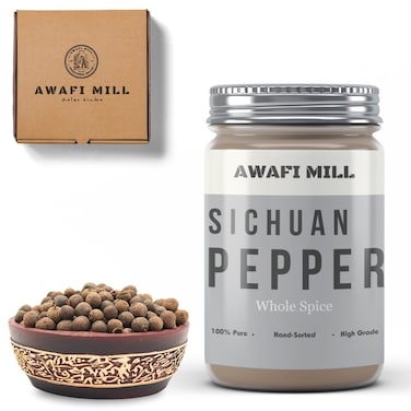 AWAFI MILL Whole Sichuan Pepper - Zesty Flavor Booster - Perfect for Authentic Asian Dishes - Culinary Essential (Bottle of 50 gram / 1.7 Oz)