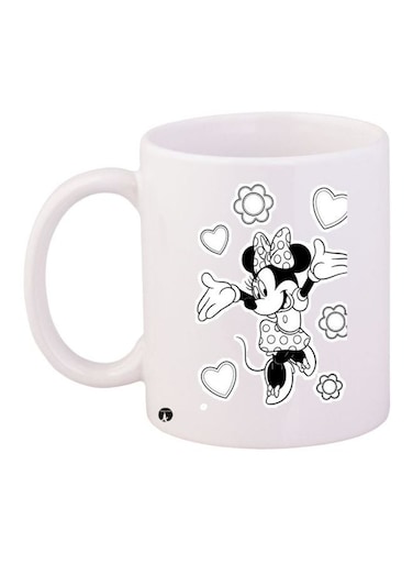 Minnie Mouse Printed Coffee Mug White/Black