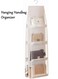 Hanging Organizer with 8 Pockets Foldable Oxford Cloth Hanging Purse Organizer Handbag Storage Hanger Closet Organizer for Family Closet Bedroom (White)