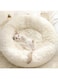 Gavenia Cat Beds for Indoor Cats -20&rsquo;&rsquo;x20&rsquo;&rsquo; Washable Donut Cat and Dog Bed,Soft Plush Pet Cushion，Waterproof Bottom - Fluffy Dog and Cat Calming &amp; Self-Warming Bed for and Sleep Improvement (Beige)