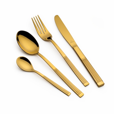 Arshia 86pcs Gold Cutlery Set
