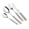 Arshia 48-piece Gold Silver Cutlery Set with Stand