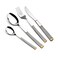 Arshia 48-piece Gold Silver Cutlery Set with Stand