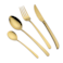 Arshia 48-piece Gold Sunblast Cutlery Set with Stand