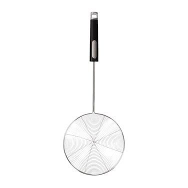 Arshia Stainless Steel Skimmer, Frying and Draining Kitchen Tool, Chrome