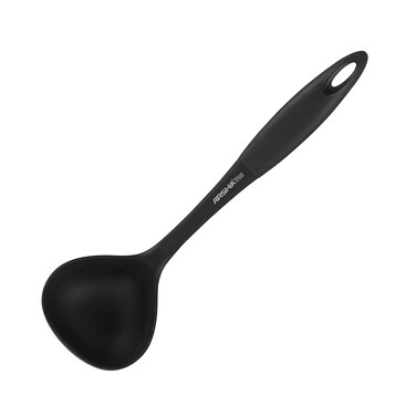 Arshia Black Silicone Soup Ladle, Heat-Resistant Serving Utensil
