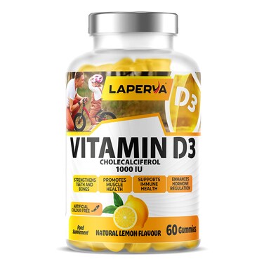 Laperva Vitamin D3 Gummies, 60 Veggie Gummies, 1000 IU