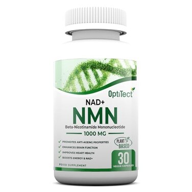 أوبتيتك إن إم إن ١٠٠٠ ملغ، ٣٠ كبسولة نباتية، بيتا نيكوتيناميد أحادي النوكليوتيد، داعم لـ NAD+، مكمل غذائي للطاقة الخلوية، نباتي وغير معدل وراثيًا