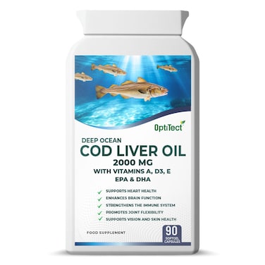 Optitect Deep Ocean Cod Liver Oil, 90 Softgels