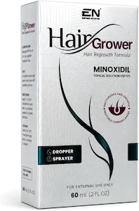 Empower Nutrition Hair Grower Minoxidil Spray 5% USP Solution, Topical Scalp Hair Regrowth Support, Thinning Area Care, Fuller-Looking Hair Routine, Dropper & Sprayer Applicator, 60 ml