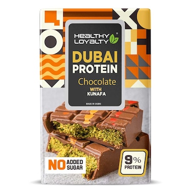 Healthy Loyalty Dubai Protein Chocolate With Kunafa, 100 Gm