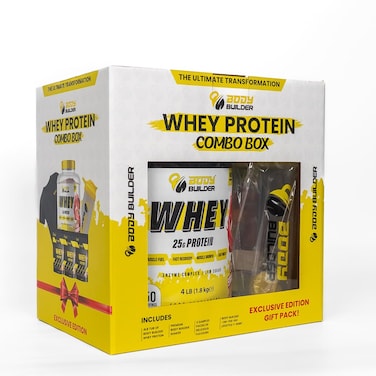 Body Builder Premium Whey Protein New Gen, Crispy Strawberry, 4 LB Box