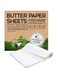 THE HONEST HOME COMPANY Butter Paper-100 Sheets   White Precut Sheet for Cooking &amp; Baking, Reusable Can be Used as Parchment Paper for Oven, 10 X 10 Inch
