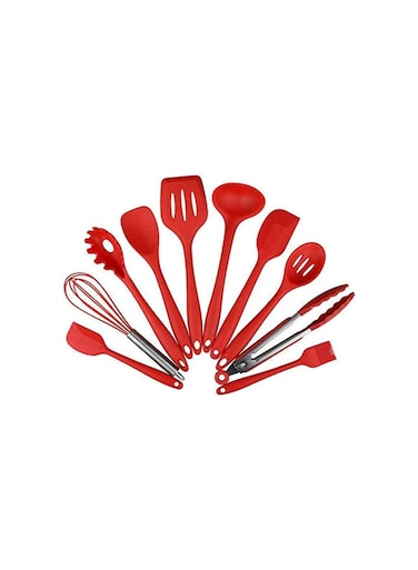 TIME 10-Piece Cooking Utensils Red