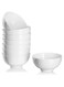DOWAN 8 Packs 10-Ounce Porcelain Small Bowl Set for Ice Cream, Dessert, Small Side Dishes, Salad, Fruit, Dip - White