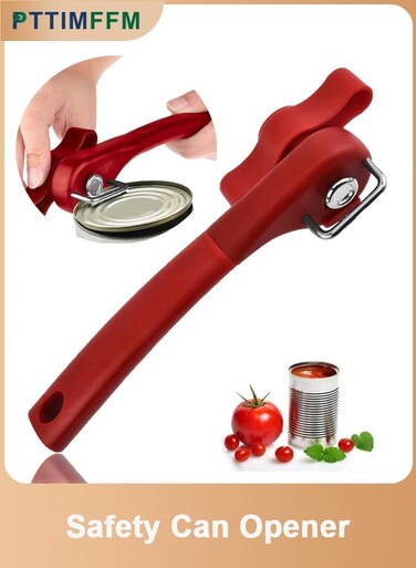 Can Opener Manual,Safe Cut Manual Can Opener, Side-Cut Safety Can Opener Smooth Edge,Stainless Steel Can Openers by Heavy Duty