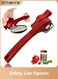 Can Opener Manual,Safe Cut Manual Can Opener, Side-Cut Safety Can Opener Smooth Edge,Stainless Steel Can Openers by Heavy Duty