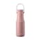 LocknLock 470ml Stainless Steel Metro Double Tumbler &ndash; Stylish Pink Travel Mug with Handy Strap