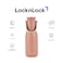 LocknLock 470ml Stainless Steel Metro Double Tumbler &ndash; Stylish Pink Travel Mug with Handy Strap