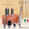 Enzo Professional EN-4133 6-In-1 Hair Dryer Brush &amp; Multi Styler - Ionic Hot Air Blow Dryer, Hair Straightener, Curler &amp; Volumizing Brush - Brown- Intl Version