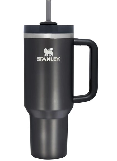 Quencher H2.0 FlowState Vacuum Insulated Tumbler &acirc;&euro;&ldquo; 40oz Black Stainless Steel Travel Mug with Leakproof Lid &amp; Straw   Double-Walled Design Keeps Drinks Hot for 7 Hours &amp; Cold for 24 Hours   Durable, Portable &amp; Perfect for Coffee, Iced Tea, Smoothies, Water &amp; On-the-Go Hydration