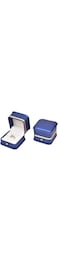 Tazweeq Travel Jewelry Case, Wedding Proposal Engagement, Men Women Luxury Soft Touch Premium, Ring Jewelry Gift Holder Box, Small Jewelry Box, Stuffer Organizer, Girls Women Bridesmaid (Dark Blue)