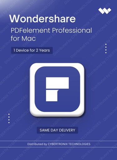 Wondershare PDFelement Professional for Mac Individual   2 Year   Digital License   Same Day Delivery