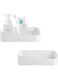 TERRIFI Adhesive Shower Caddy, Bathroom Shelf Organizer, 2 Pack Bathroom Shelves No drilling Corner Shelf Shampoo Holder Storage Rack for Bathroom Toilet Kitchen Organizer - Sturdy, Space-saving