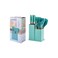 19pcs Green silicone spatula set with holder&mdash;heat-resistant, BPA-free, safe for nonstick cookware.