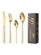 Piece Flatware Cutlery Set Stainless Steel Tableware Sets Including Forks Spoons Knives Utensils Set Cutlery Gold