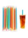 ROU 100 Pcs Extra Large Plastic Bubble Tea Smoothie Straws, Colorful Disposable Wide-mouthed Large Straw （0.43" Diameter and 9.44" long） (large)