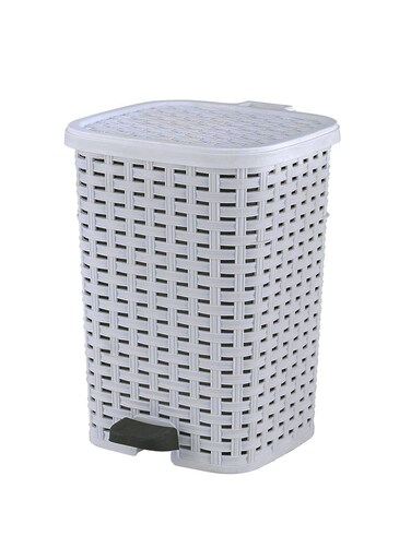 Trash Bin with Foot Pedal 18L - Plastic Small Outdoor Garbage Can ( Multicolor )