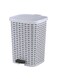 Trash Bin with Foot Pedal 18L - Plastic Small Outdoor Garbage Can ( Multicolor )
