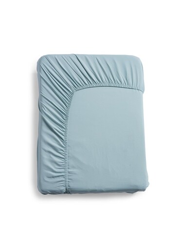 Home Essential Solid Fitted Sheet 200x200+33cm - Blue