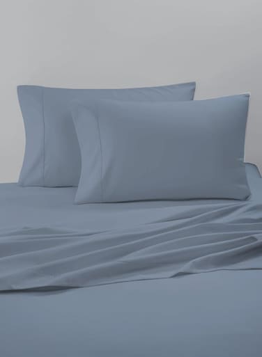 East 2-Piece Pillowcase set   Soft 400 TC Sateen Cotton Material   Sky Blue Color   2 Pillowcases 50 cm x 100 cmBundle