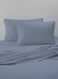 East 2-Piece Pillowcase set   Soft 400 TC Sateen Cotton Material   Sky Blue Color   2 Pillowcases 50 cm x 100 cmBundle